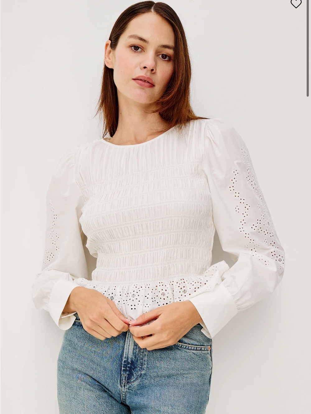 Rails $228 (current) Tabi Top White Embroidery in white
